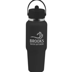 Hydro Flask Wide Mouth Travel Bottle with Flex Straw Cap - 32 oz - Laser Engraved