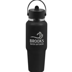 Hydro Flask Wide Mouth Travel Bottle with Flex Straw Cap - 32 oz - Laser Engraved