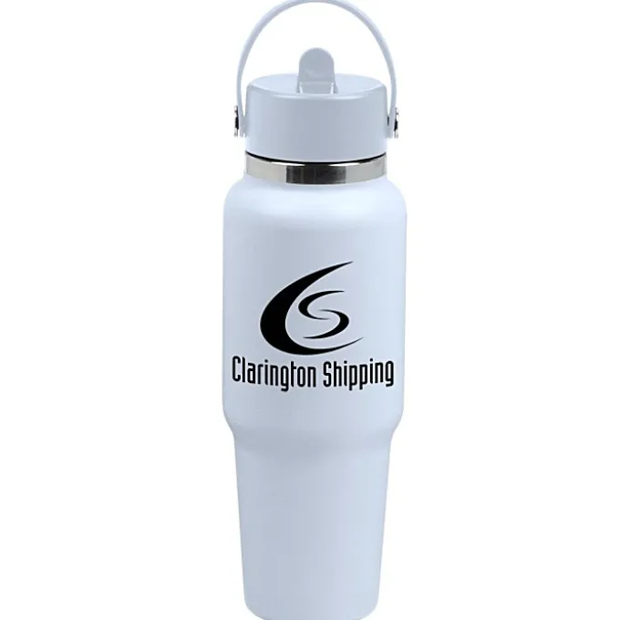 Hydro Flask Wide Mouth Travel Bottle with Flex Straw Cap - 32 oz - 24 hr