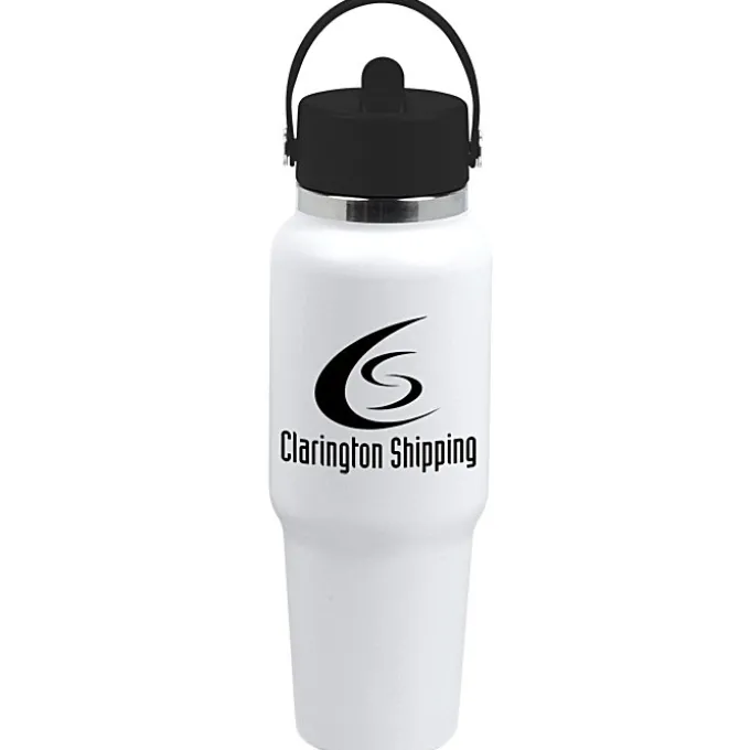 Hydro Flask Wide Mouth Travel Bottle with Flex Straw Cap - 32 oz - 24 hr