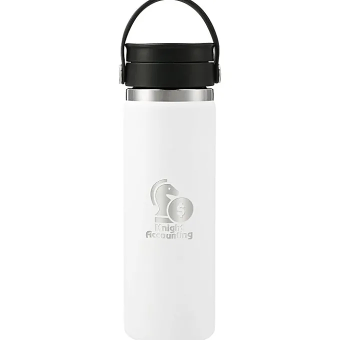Hydro Flask Wide Mouth with Flex Sip Lid - 20 oz - Laser Engraved