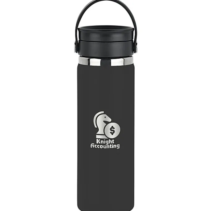 Hydro Flask Wide Mouth with Flex Sip Lid - 20 oz - Laser Engraved