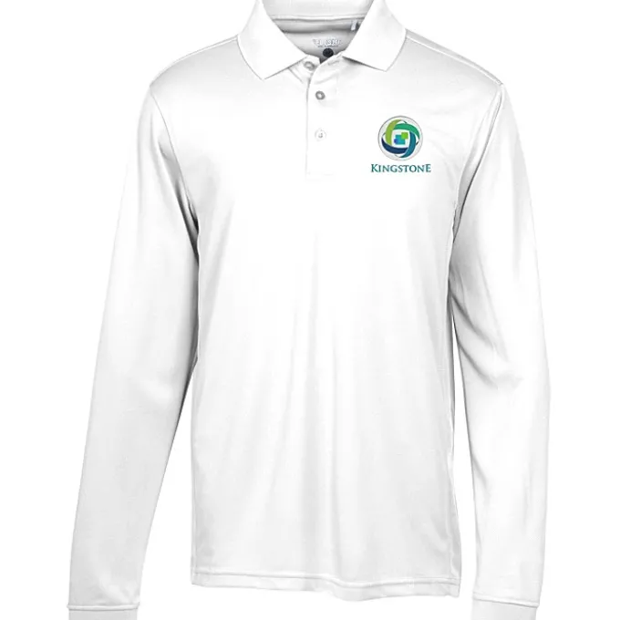 Ice Performance Pique Long Sleeve Polo - Men's - Embroidered