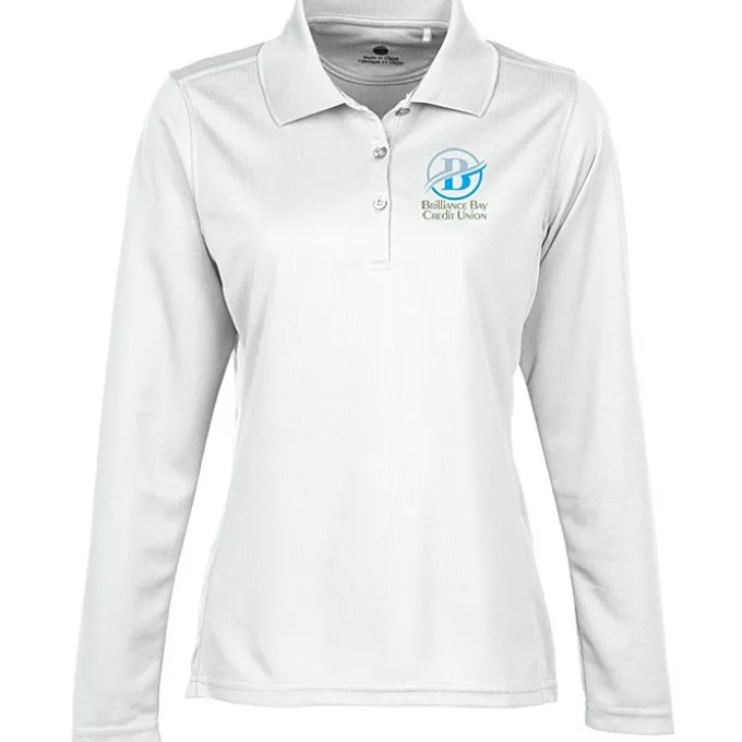 Ice Performance Pique Long Sleeve Polo - Ladies' - Full Color