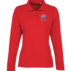 Ice Performance Pique Long Sleeve Polo - Ladies' - Full Color