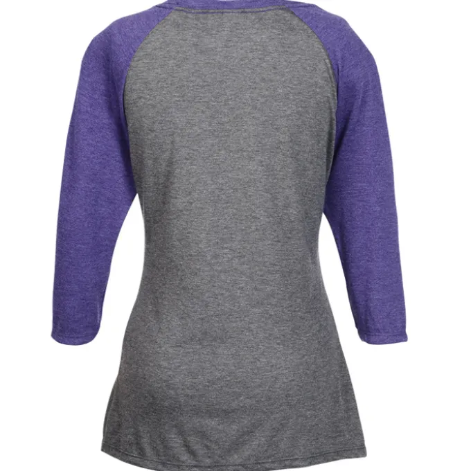 Ideal 3/4 Sleeve Raglan T-Shirt - Ladies' - Embroidered