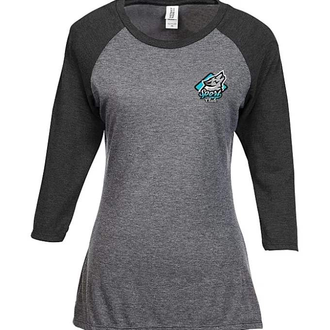 Ideal 3/4 Sleeve Raglan T-Shirt - Ladies' - Embroidered