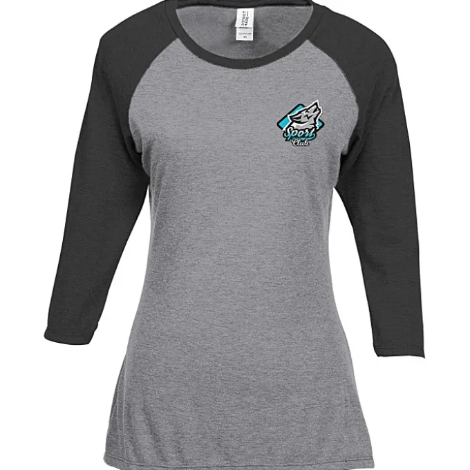 Ideal 3/4 Sleeve Raglan T-Shirt - Ladies' - Embroidered