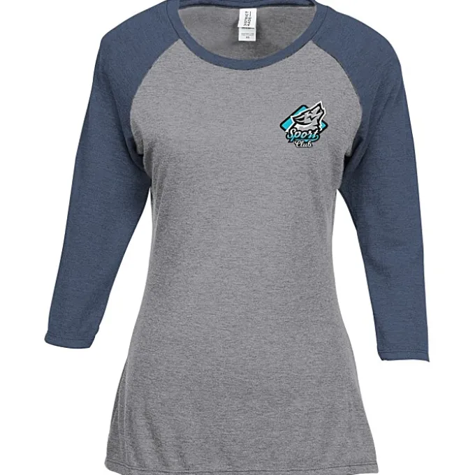 Ideal 3/4 Sleeve Raglan T-Shirt - Ladies' - Embroidered
