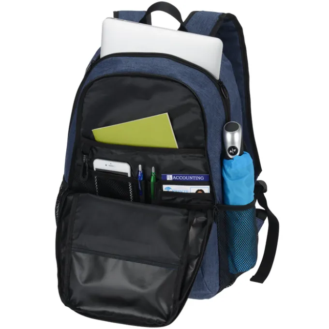 4imprint Heathered 15-inch Laptop Backpack - Embroidered