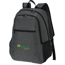 4imprint Heathered 15-inch Laptop Backpack - Embroidered