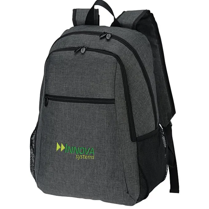 4imprint Heathered 15-inch Laptop Backpack - Embroidered