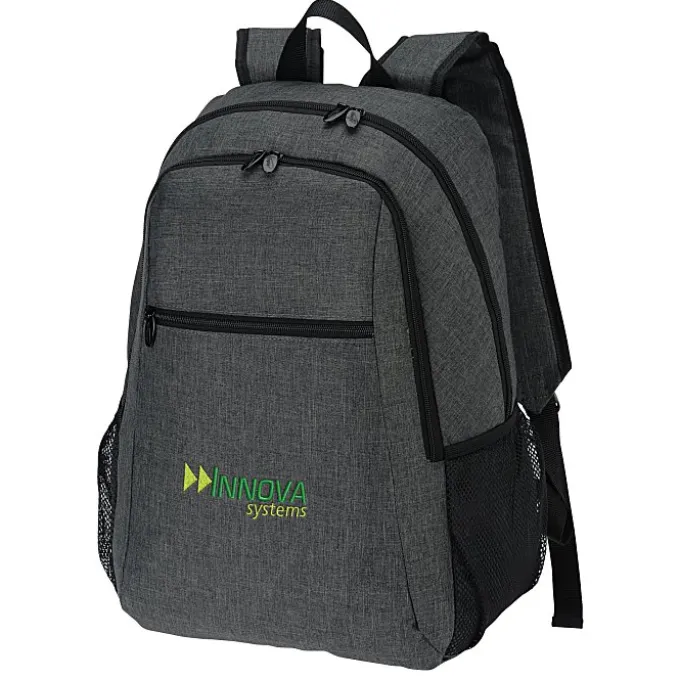 4imprint Heathered 15-inch Laptop Backpack - Embroidered