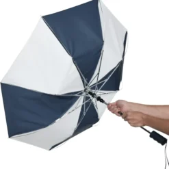 42-inch Folding Umbrella with Auto Open - Alternating - 42-inch Arc