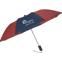 42-inch Folding Umbrella with Auto Open - Alternating - 42-inch Arc