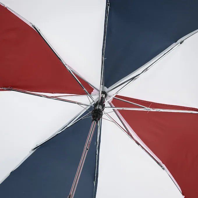 42-inch Folding Umbrella with Auto Open - Red / White / Blue - 42-inch Arc