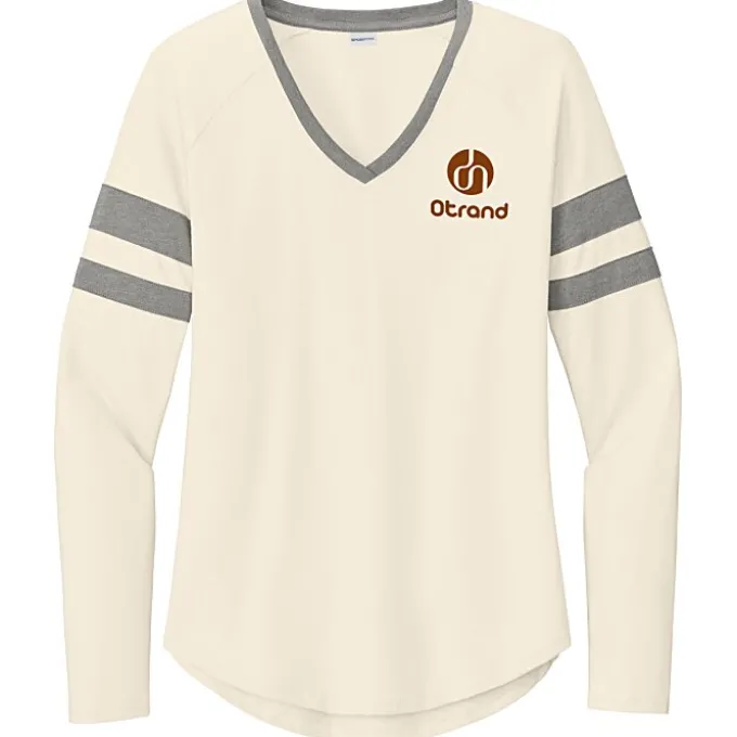 Intermission Stripe Long Sleeve V-Neck T-Shirt - Ladies'