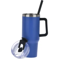 Intrepid Vacuum Mug with Straw - 40 oz - Laser Engraved