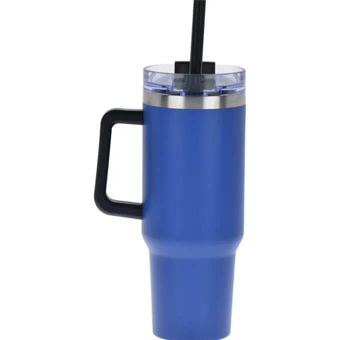 Intrepid Vacuum Mug with Straw - 40 oz - Laser Engraved