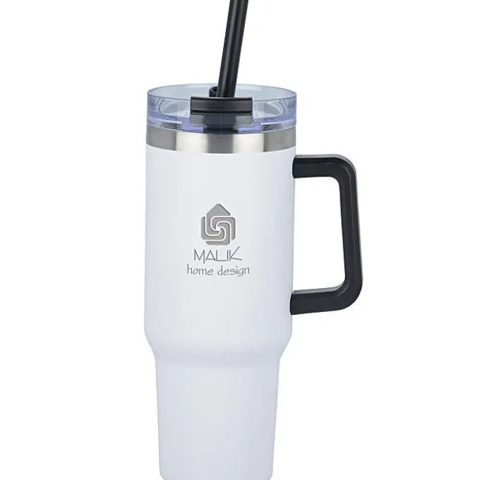 Intrepid Vacuum Mug with Straw - 40 oz - Laser Engraved