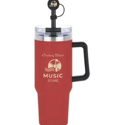 Intrepid Vacuum Mug with Straw & Topper - 40 oz