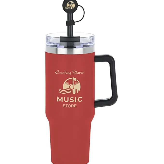Intrepid Vacuum Mug with Straw & Topper - 40 oz