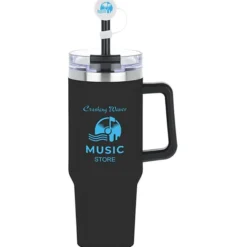 Intrepid Vacuum Mug with Straw & Topper - 40 oz
