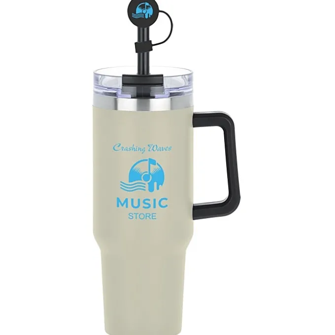Intrepid Vacuum Mug with Straw & Topper - 40 oz