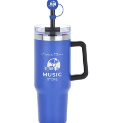 Intrepid Vacuum Mug with Straw & Topper - 40 oz
