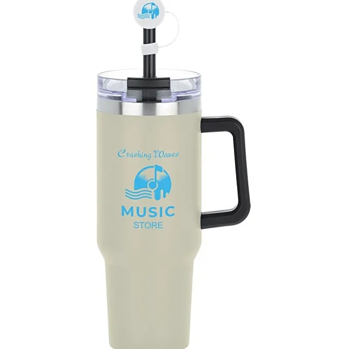 Intrepid Vacuum Mug with Straw & Topper - 40 oz