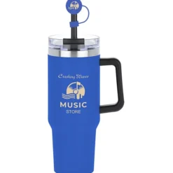 Intrepid Vacuum Mug with Straw & Topper - 40 oz
