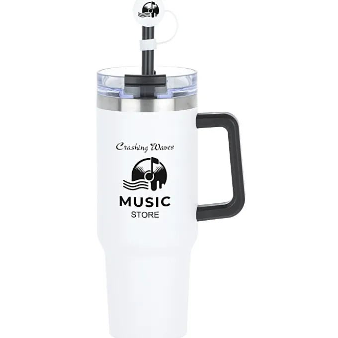 Intrepid Vacuum Mug with Straw & Topper - 40 oz