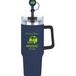 Intrepid Vacuum Mug with Straw & Topper - 40 oz