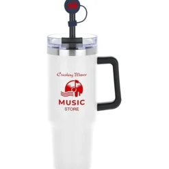 Intrepid Vacuum Mug with Straw & Topper - 40 oz