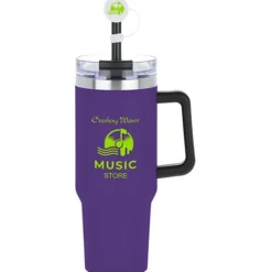 Intrepid Vacuum Mug with Straw & Topper - 40 oz
