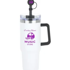 Intrepid Vacuum Mug with Straw & Topper - 40 oz