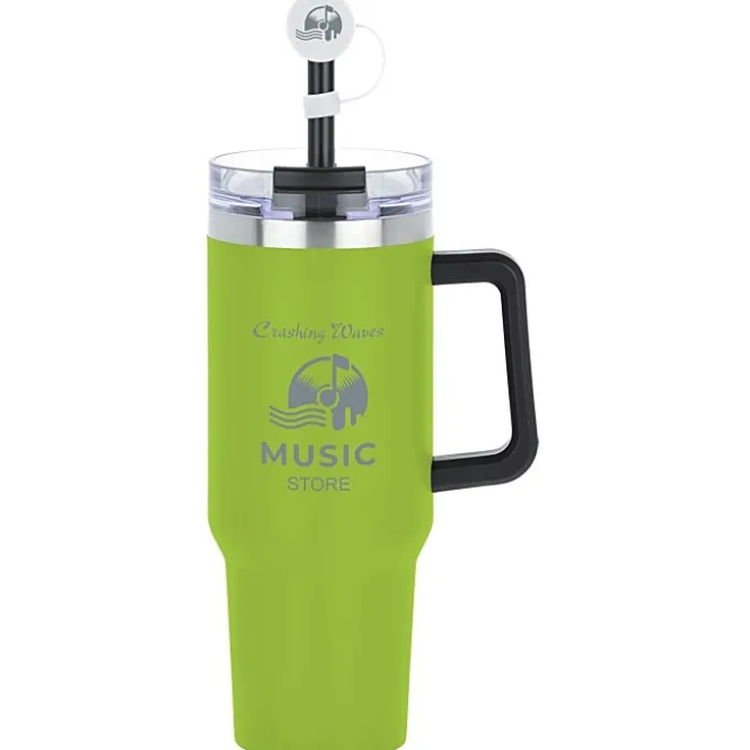 Intrepid Vacuum Mug with Straw & Topper - 40 oz
