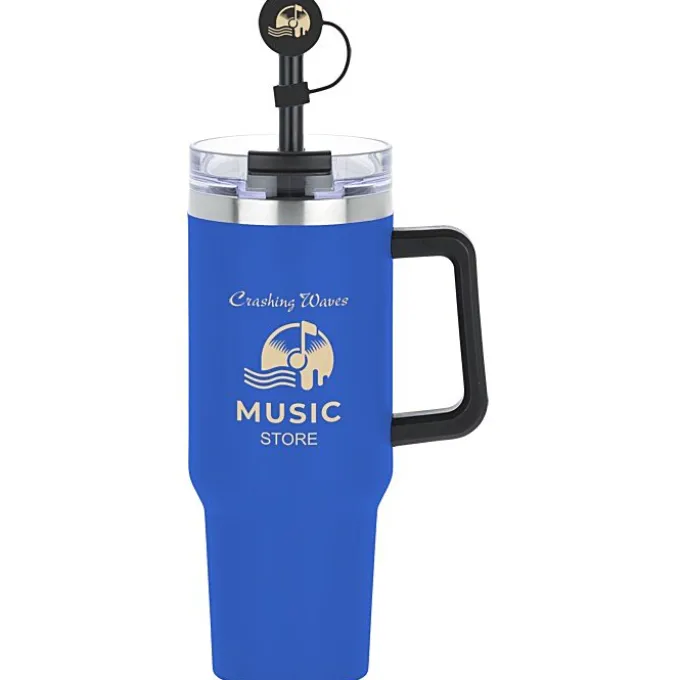 Intrepid Vacuum Mug with Straw & Topper - 40 oz