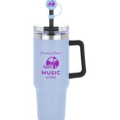 Intrepid Vacuum Mug with Straw & Topper - 40 oz