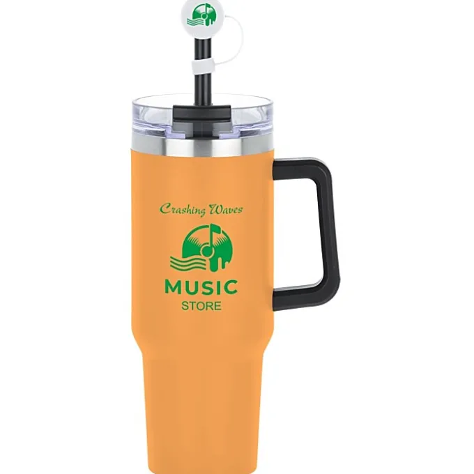 Intrepid Vacuum Mug with Straw & Topper - 40 oz
