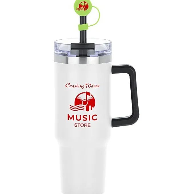 Intrepid Vacuum Mug with Straw & Topper - 40 oz