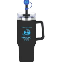 Intrepid Vacuum Mug with Straw & Topper - 40 oz