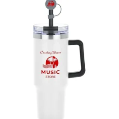 Intrepid Vacuum Mug with Straw & Topper - 40 oz