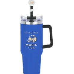 Intrepid Vacuum Mug with Straw & Topper - 40 oz
