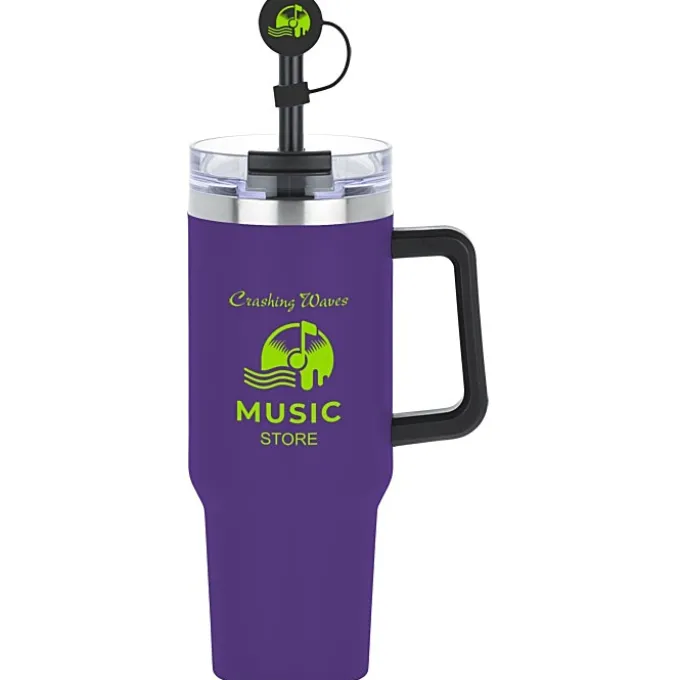 Intrepid Vacuum Mug with Straw & Topper - 40 oz