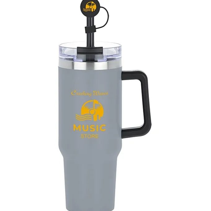 Intrepid Vacuum Mug with Straw & Topper - 40 oz
