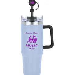 Intrepid Vacuum Mug with Straw & Topper - 40 oz