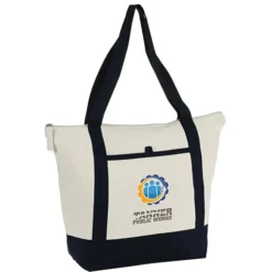 Isle Zippered Organic Cotton Tote - Full Color