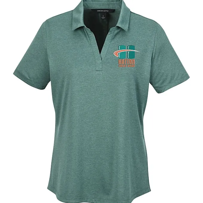 Jacquard Textured Jersey Polo - Ladies'