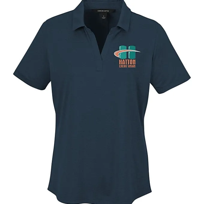 Jacquard Textured Jersey Polo - Ladies'